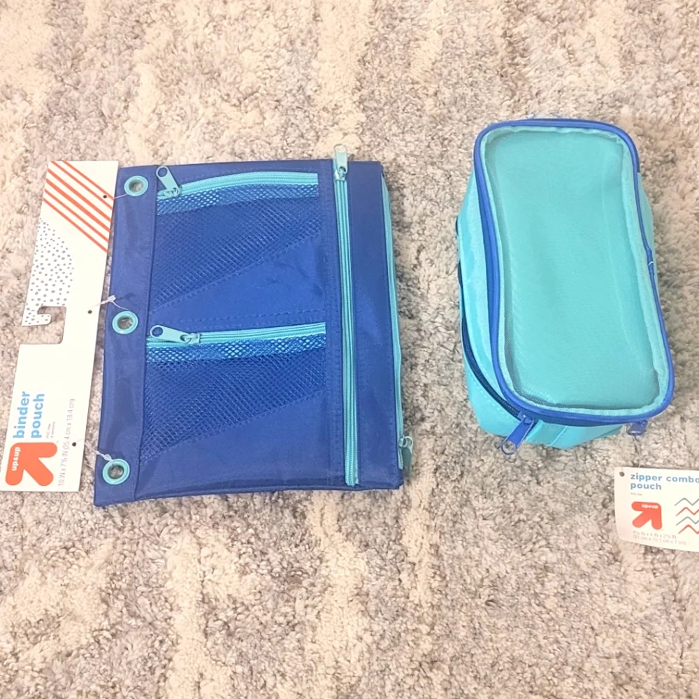 2 Up & Up, bundle pouch, color blue. New with tag.